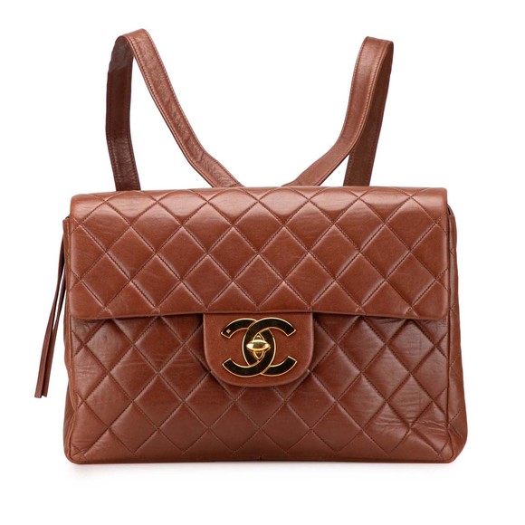Pre-Loved Chanel Jumbo XL Quilted Lambskin Flap Backpack - Picture 1 of 11